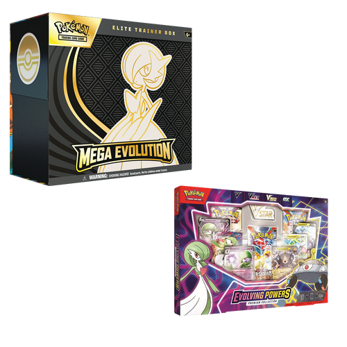 Pokemon TCG - Evolving Powers Collection Box & Mega Evolution ETB (Gardevoir) - Bundle
