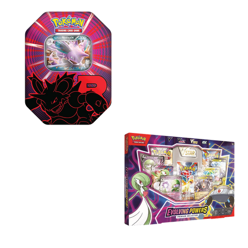 Pokemon TCG - Evolving Powers Collection Box & Team Rocket Tin (Nidoking) - Bundle